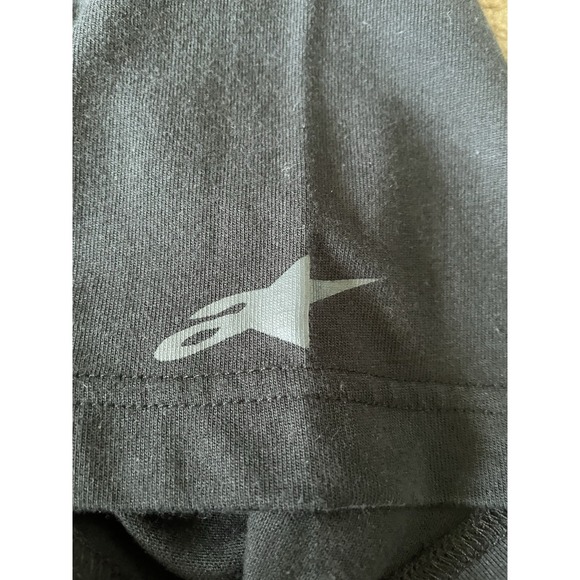 Alpinestars Sportswear RPM Short Sleeve Polo Shirt Black Moto Logo Medium JBHS - Picture 11 of 11
